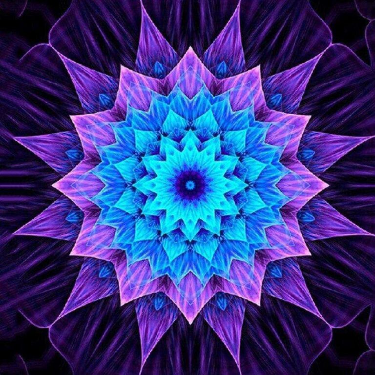 Diamond Painting Paars En Blauw voorbeeldafbeelding van het volledige ontwerp