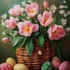 Diamond Painting Paasbloemen voorbeeldafbeelding van het volledige ontwerp