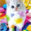 Diamond Painting Pasen Kat voorbeeldafbeelding van het volledige ontwerp