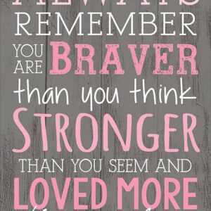 Diamond Painting Pink Ribbon Always Remember voorbeeldafbeelding van het volledige ontwerp
