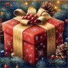 Diamond Painting Prachtig kerstcadeau voorbeeldafbeelding van het volledige ontwerp