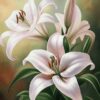 Diamond Painting Prachtige lelies voorbeeldafbeelding van het volledige ontwerp