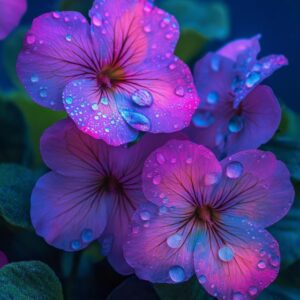 Diamond Painting Prachtige paarse bloemen Diamond Painting met AB Stenen voorbeeldafbeelding van het volledige ontwerp