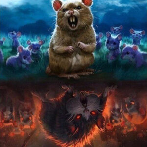 Diamond Painting Rat voorbeeldafbeelding van het volledige ontwerp