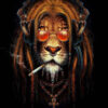 Diamond Painting Reggae Leeuw voorbeeldafbeelding van het volledige ontwerp