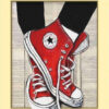 Diamond Painting Rode Converse All Stars voorbeeldafbeelding van het volledige ontwerp