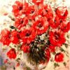 Diamond Painting Rode bloem in vaas voorbeeldafbeelding van het volledige ontwerp