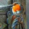 Diamond Painting Roodborstje voorbeeldafbeelding van het volledige ontwerp