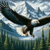 Diamond Painting Roofvogel voorbeeldafbeelding van het volledige ontwerp