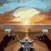 Diamond Painting Route 66 Harley Davidson voorbeeldafbeelding van het volledige ontwerp