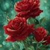 Diamond Painting Rozen zijn rood voorbeeldafbeelding van het volledige ontwerp