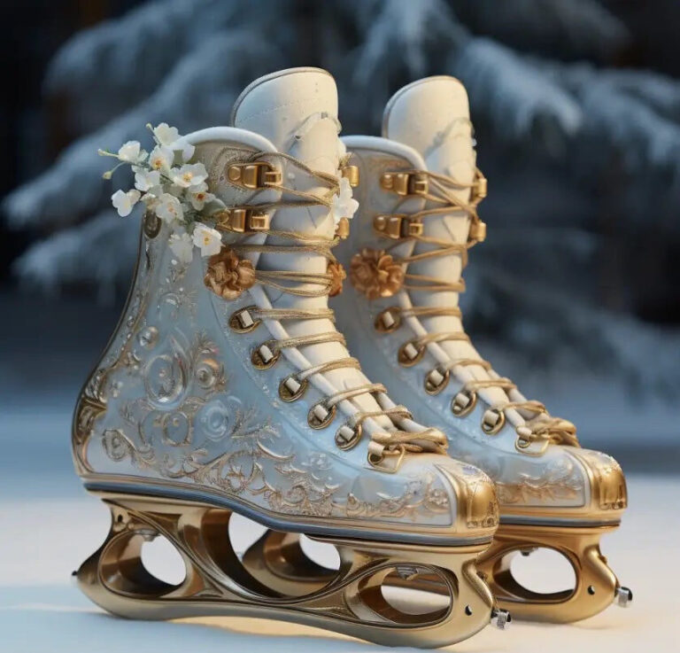 Diamond Painting Schaatsschoenen voorbeeldafbeelding van het volledige ontwerp