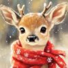 Diamond Painting Schattig baby hertje voorbeeldafbeelding van het volledige ontwerp