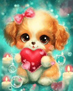 Diamond Painting – Schattige puppy