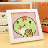 Diamond Painting Slang Met Donut voorbeeldafbeelding van het volledige ontwerp