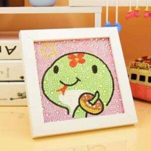 Diamond Painting Slang Met Donut voorbeeldafbeelding van het volledige ontwerp