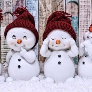 Diamond Painting Sneeuwpoppen voorbeeldafbeelding van het volledige ontwerp