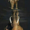 Diamond Painting Spiegelbeeld Van Olifant voorbeeldafbeelding van het volledige ontwerp