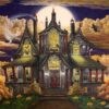 Diamond Painting Spookhuis Halloween voorbeeldafbeelding van het volledige ontwerp