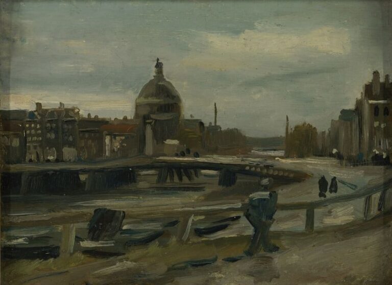 Diamond Painting Stadsgezicht van Amsterdam | Van Gogh voorbeeldafbeelding van het volledige ontwerp