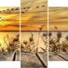 Diamond Painting Steiger - Zonsondergang 5 Luiken voorbeeldafbeelding van het volledige ontwerp