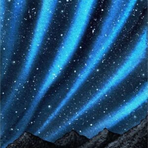 Diamond Painting Sterren In Nachthemel voorbeeldafbeelding van het volledige ontwerp