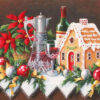 Diamond Painting Stilleven Kerst voorbeeldafbeelding van het volledige ontwerp