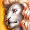Diamond Painting Stoere Leeuw voorbeeldafbeelding van het volledige ontwerp