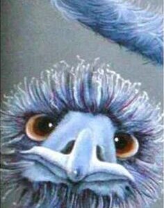 Diamond Painting Struisvogels voorbeeldafbeelding van het volledige ontwerp