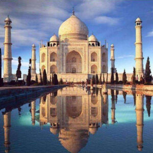 Diamond Painting Taj Mahal voorbeeldafbeelding van het volledige ontwerp