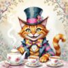 Diamond Painting Tea time voorbeeldafbeelding van het volledige ontwerp
