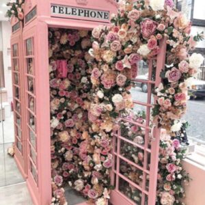 Diamond Painting Telefooncel - Rozen voorbeeldafbeelding van het volledige ontwerp