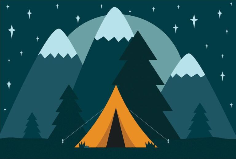 Diamond Painting Tent Onder De Sterren voorbeeldafbeelding van het volledige ontwerp