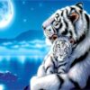 Diamond Painting Tijger En Tijgertje voorbeeldafbeelding van het volledige ontwerp