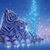 Diamond Painting Tijger Met Kleintje voorbeeldafbeelding van het volledige ontwerp