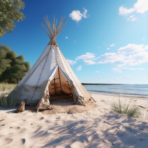 Diamond Painting Tipi tentje voorbeeldafbeelding van het volledige ontwerp