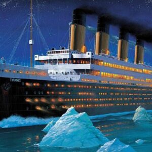 Diamond Painting Titanic IJsberg voorbeeldafbeelding van het volledige ontwerp