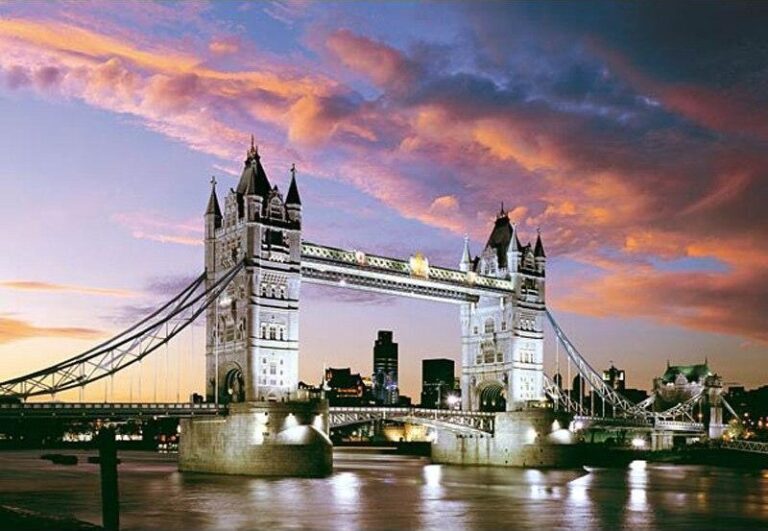 Diamond Painting Tower Bridge voorbeeldafbeelding van het volledige ontwerp