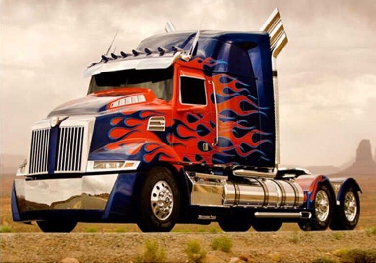 Diamond Painting Truck voorbeeldafbeelding van het volledige ontwerp