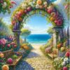 Diamond Painting Tuinpad voorbeeldafbeelding van het volledige ontwerp