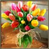 Diamond Painting Tulpen In Vaas voorbeeldafbeelding van het volledige ontwerp