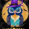 Diamond Painting Uil Pompoen Halloween voorbeeldafbeelding van het volledige ontwerp