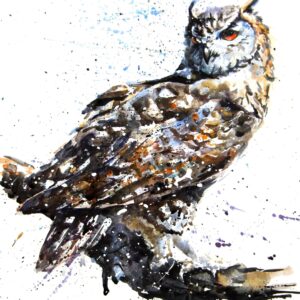 Diamond Painting Uil Tak voorbeeldafbeelding van het volledige ontwerp