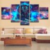 Diamond Painting Universum Leeuw 5 Luiken voorbeeldafbeelding van het volledige ontwerp