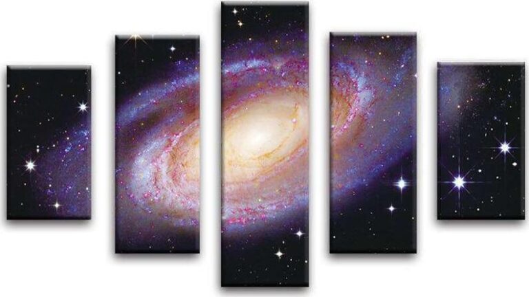 Diamond Painting Universum Vijfluik voorbeeldafbeelding van het volledige ontwerp