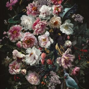 Diamond Painting Verschillende Bloemen Vogel voorbeeldafbeelding van het volledige ontwerp