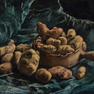 Diamond Painting Vincent van Gogh – Stilleven met aardappels (1886-87) voorbeeldafbeelding van het volledige ontwerp