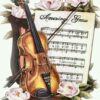Diamond Painting Viool voorbeeldafbeelding van het volledige ontwerp