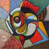 Diamond Painting Vis Abstract voorbeeldafbeelding van het volledige ontwerp
