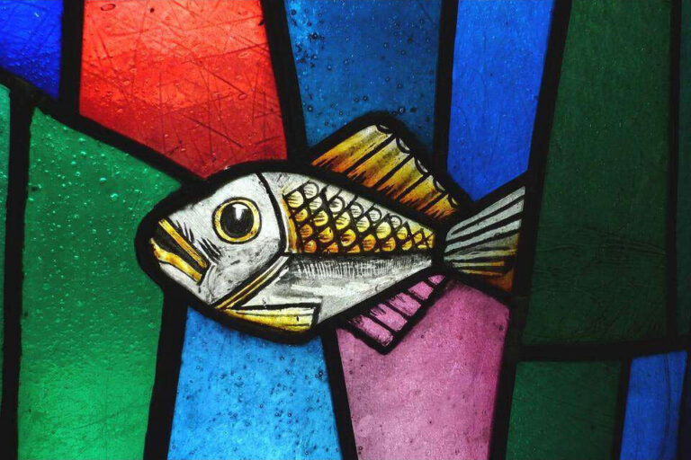 Diamond Painting Vis In De Zee Van Kleur voorbeeldafbeelding van het volledige ontwerp